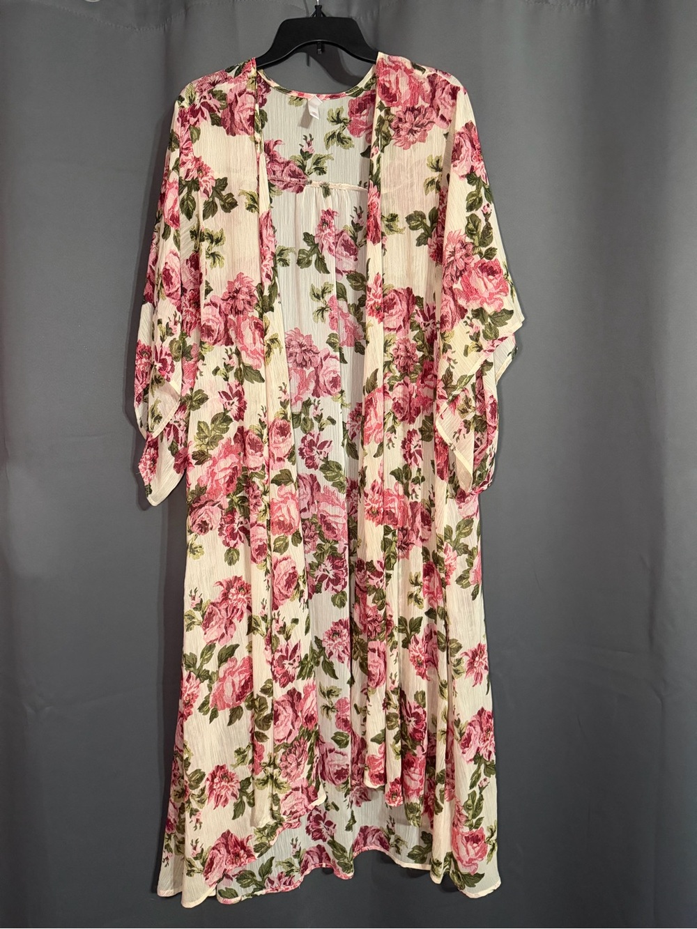 Floral Pink & Cream Kimono